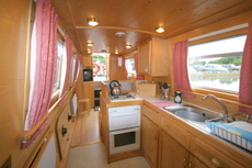 Kitchen on the ABC Class canal boat