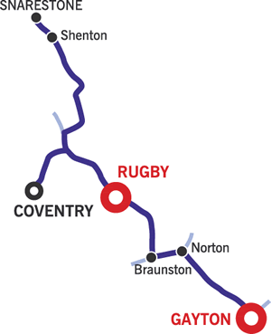 Coventry or Snarestone and return map
