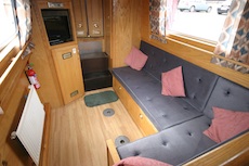 The ABC Class Canal Boat lounge