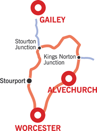 The Stourport Ring cruising map